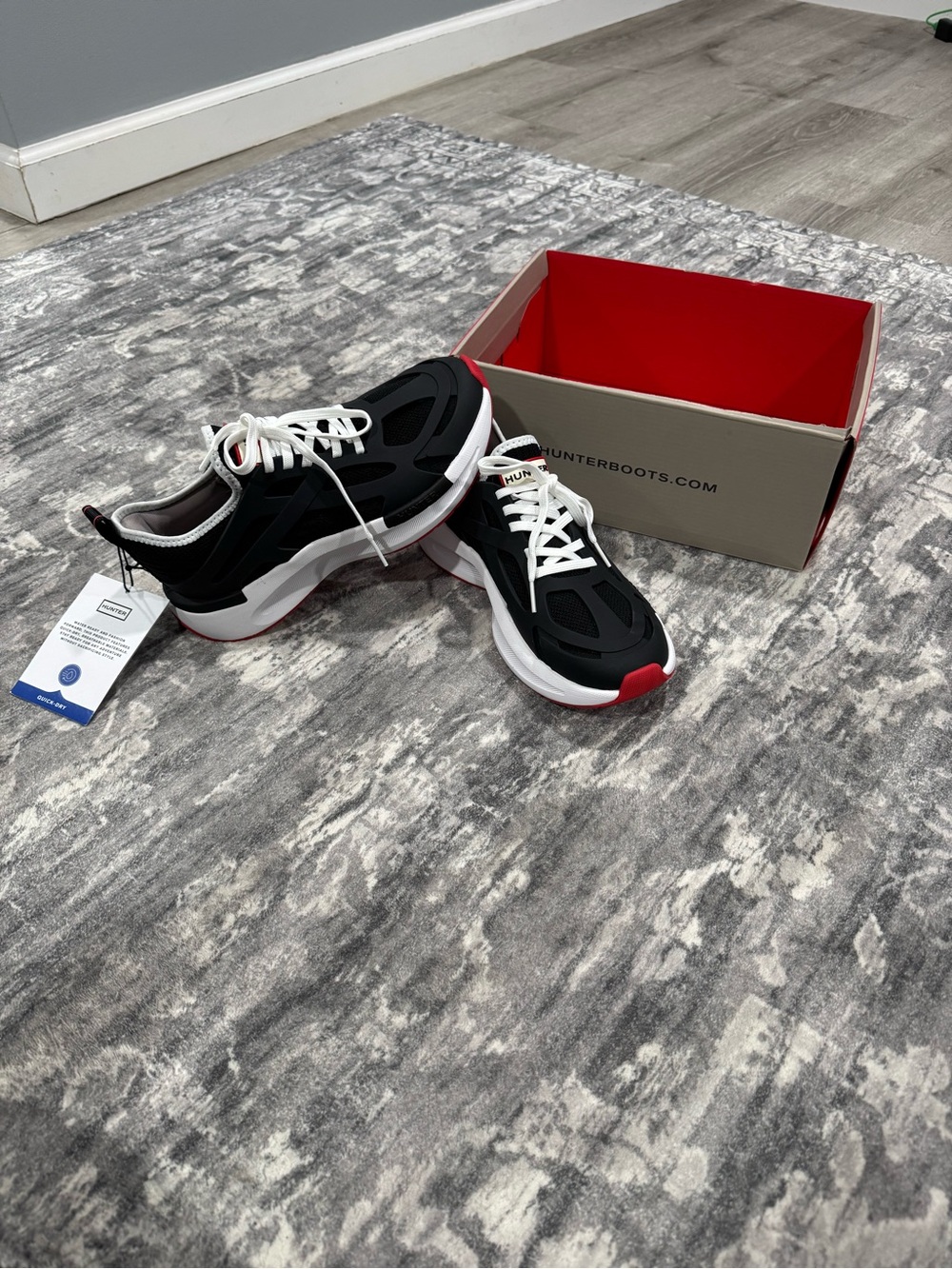 Black and Red Bottom Hunter Sneaker Women Size 7.5 NWT